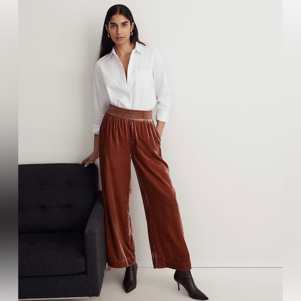 Madewell Wide-wide leg velvet pants